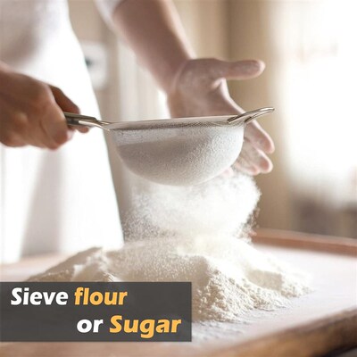 Fine Mesh Strainer Wire Sieve Sifter Baking Tools Colander