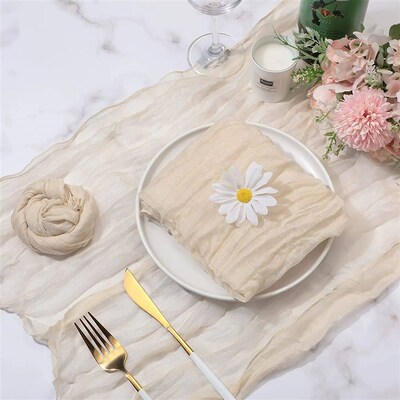 Set of 6 Sage Gauze Cheesecloth Napkin Semi-Sheer Table plac