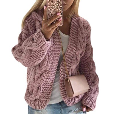 Sweaters women rough roughened yarn Fried Dough Twists