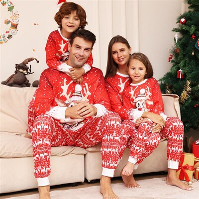 Christmas pajamas family set Xmas Couples kid baby pyjamas