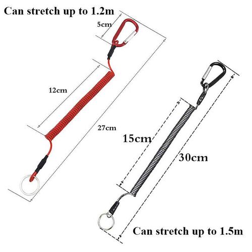 New Spiral Sretch Keychain Elastic Spring Rope Key Ring Meta