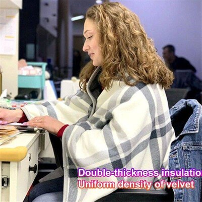 Wearable Fleece Heated Blanket 3 Heating Levels Heating