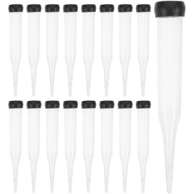 50pcs Flower Water Tubes Rose Vials Stem Pipes Caps Plastic