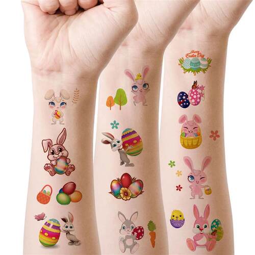 10 Sheets (120 Patterns), Cartoon Easter Temporary Tattoo St