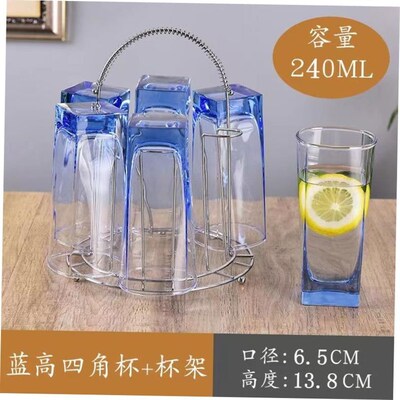 6pcs set Glass cup tea water juice beer milk drinking kettle