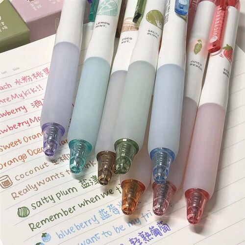 Creative 3D Fruit Sent Colored Gel Pens 0.5mm Smooth Writing