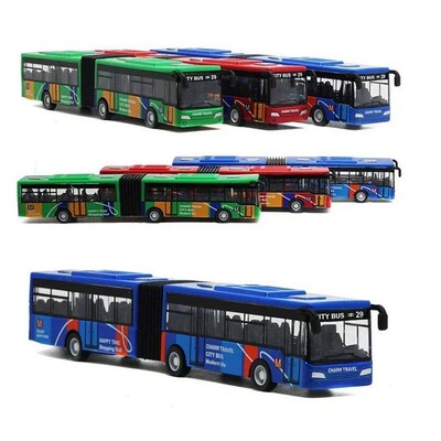 1:64 Alloy City Bus Model Vehicles City Express Bus Double B