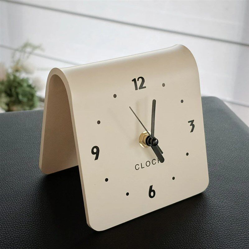 奶油风桌面客厅家用时钟现代创意台式座钟静音学生床头钟表小摆件,家居饰品,座钟,淘宝优惠券,粉丝福利购,淘宝优惠卷
