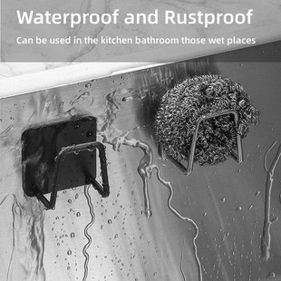 1/5Pcs Kitchen Sponges Holder Stainless Steel Sink Sponges D