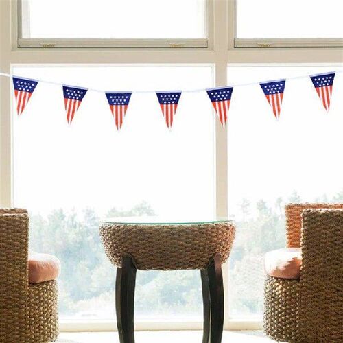 5 M National Flag Lace Patriotic Garland USA Banner Sun