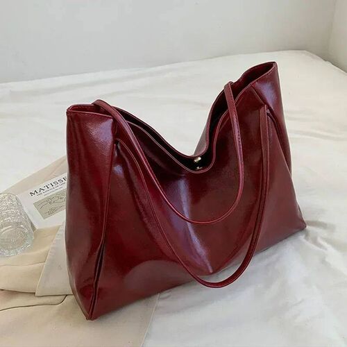 Women Tote Bag Fashion Underarm Pouch Large Capacity Soft Pu