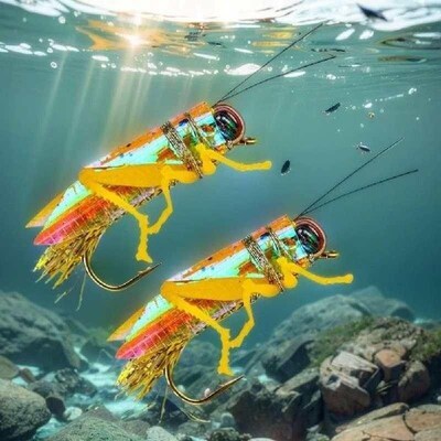 Grasshopper Fishing Lures - Realistic Lifelike Bait for