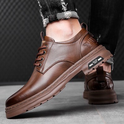 Leather Shoes Mens 2025 Business Casual Shoes Mens British