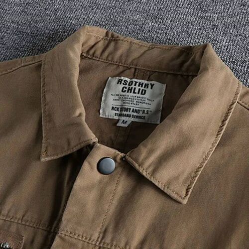 Men Workwear Military Long Sleeve Shirts Cotton Casual Loose