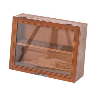 Wood Display Cabinet Desktop Display Rack Shelf Tidy Rack