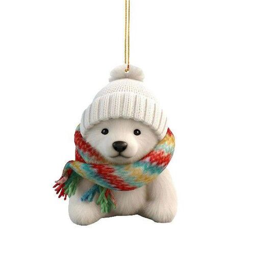 2024 New Cute Polar Bear Shape Decorative Pendant Acrylic