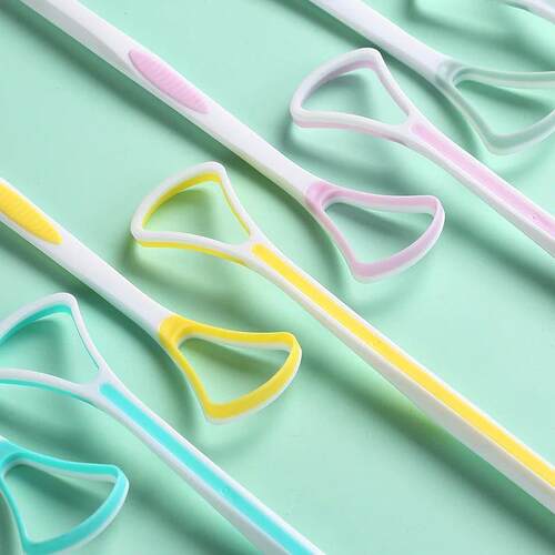 Premium 4-Piece Tongue Scraper Set - Multi-Color Oral Care T