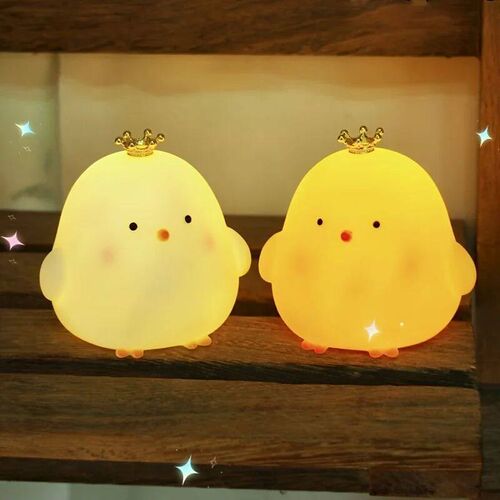 Crown Chick Night Light Bedroom Decoration Cute Cartoon Anim