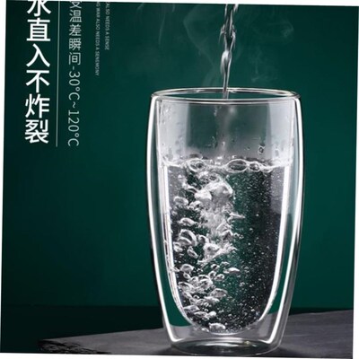 Glass Double Walled Heat Insulated Tea Cup coffee mug 玻璃杯
