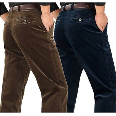 Corduroy pants loose middle-aged joggers middle-aged men dad