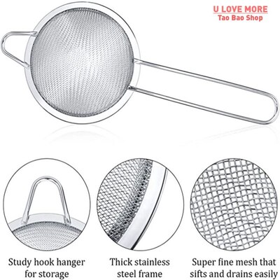 Cocktail Strainer Stainless Steel Tea Strainers Conical Food