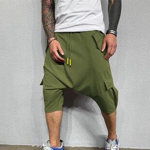 Men Sweatpants Shorts Harlan Cropped Trousers 街头嘻哈伦裤男