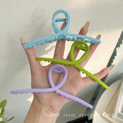 Catch Clip Large Hair Claw Color Cross Shark Clip Korea Mora