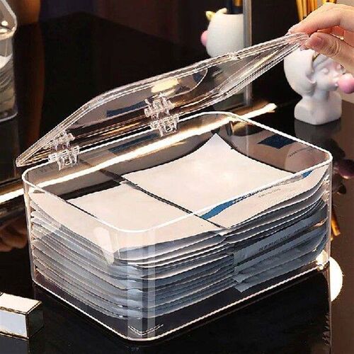 Desktop Storage Box Cosmetics Transparent Basket  Facial