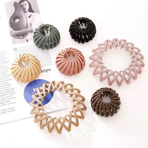 Fashion Matte Texture Hairpin Bun Hair Claw Clips Horsetail