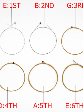 One Set Of 6 Strings Acoustic Guitar Strings EZ890 - EZ930 8