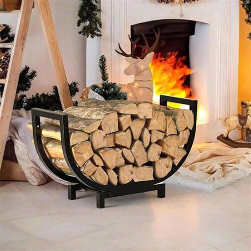 Fireplace Log Grate Wood Log Burning Rack Holder Heavy Duty