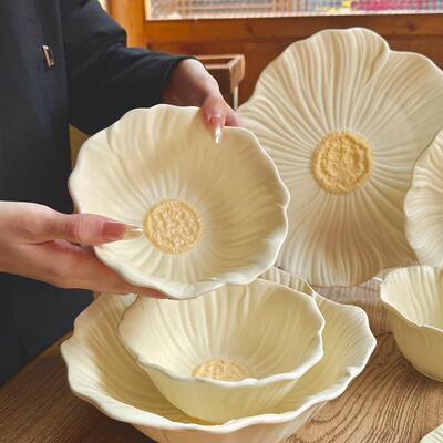 Cream style flower tableware afternoon tea tableware plate