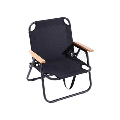 2PCS black Folding chair portable outdoor camping chair camp
