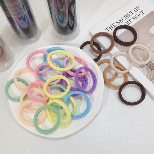 Hair rope rubber band female high elasticity black hair tie