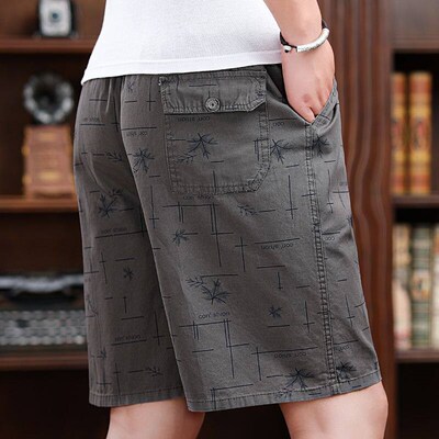 Middle-aged Mens Shorts Loose Large Size Outer Wearing Summ