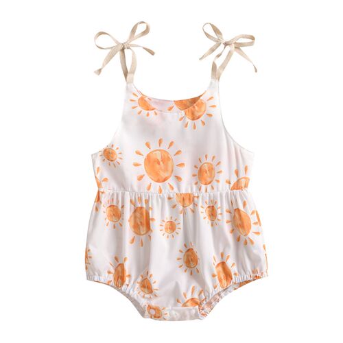 0-24M Newborn Infant Baby Girl Sun Sunflowe Print Sleeveless
