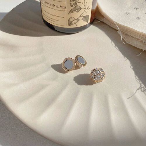 Weight Loss Magnet Earring Zircon Crystal Strong Magnetic Th