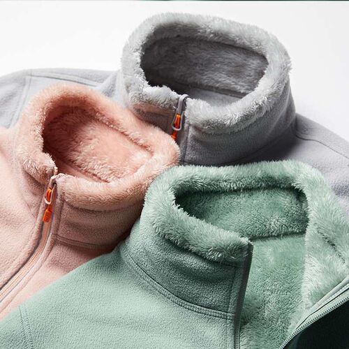Double-sided Fleece Clothes Womens Fleece Coat Fleece-lined