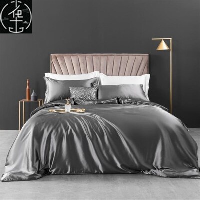 Stain Silk Bedsheet Fitted Set Bed Sheet Duvet Cover Bedding