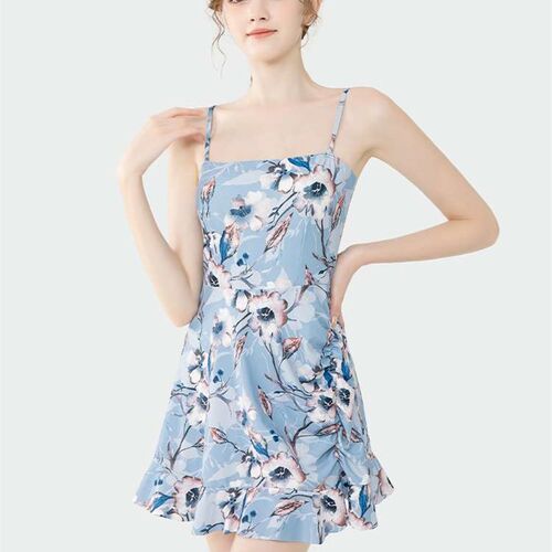 New Swimsuit Womens Summer One-piece Slip Skirt Ste Retro