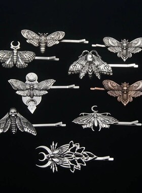 12 pcs nature insect moth Hair Clip woman butterfly Hair cli