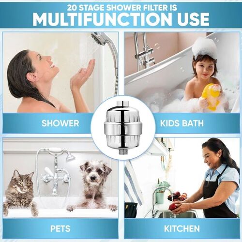 20 Stages Shower Head Filter High Output Water Softener to R