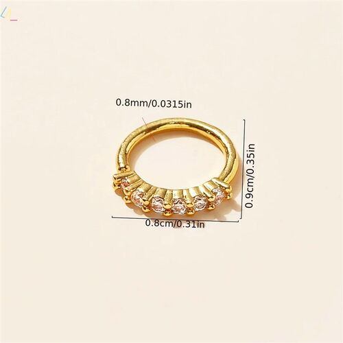 Sparkling Zircon Nose Rings Women Men piercing Body Jewelry