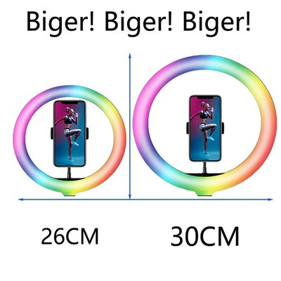 Selfie Ring Light RGB Fill LED RingLight Selfie Lamp Photogr
