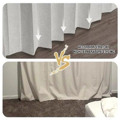 1 Panel Folding Door Curtain for Doorway Pleated Curtains