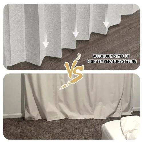 1 Panel Folding Door Curtain for Doorway Pleated Curtains