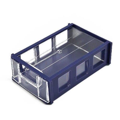 1pc 3 Grids Compartment Plastic Storage Box Stackable