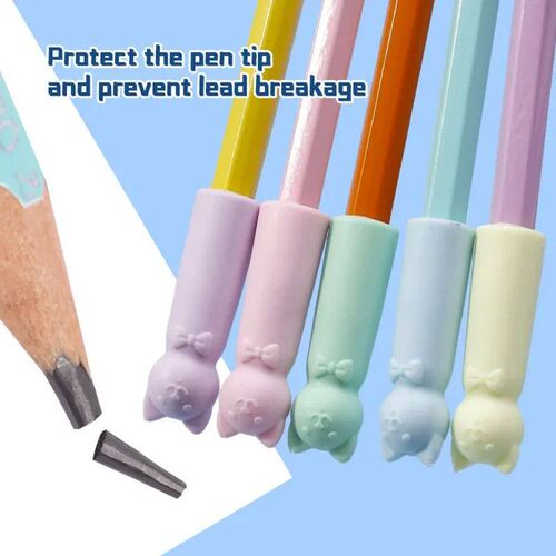 1-20ps Cartoon Eraser Caps Penil Erasers Toppers Cute Cat Er