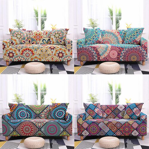 Elastic Sofa Cover for Living Room Stretch Mandala Printed C