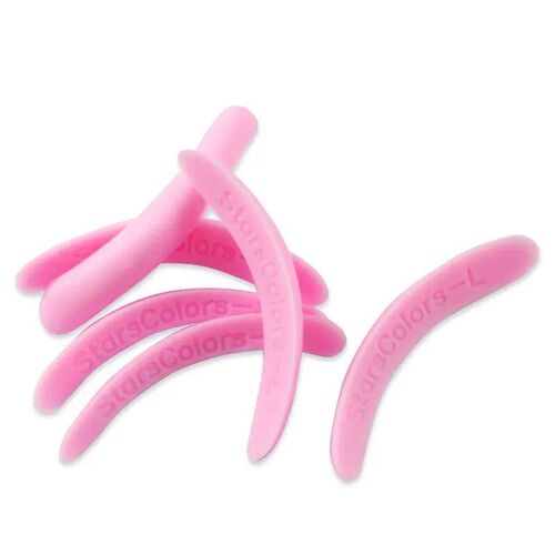 3pairs Pink Eyelash Perm Silicone Pad Recycling Lashes Rods